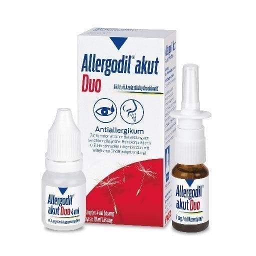 ALLERGODIL acute duo 4ml AT acute, 10ml NS acute, allergic conjunctivitis UK