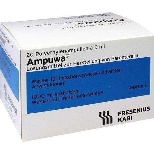 AMPUWA plastic ampoules, sterile water for injection UK