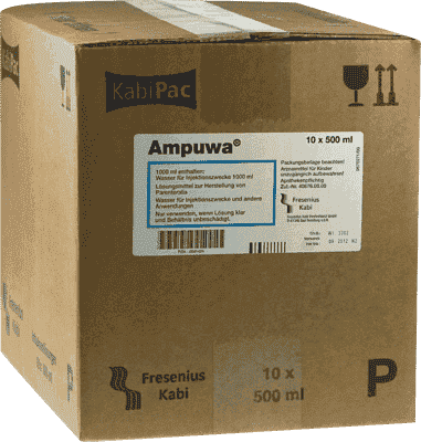 AMPUWA sterile water for injection UK