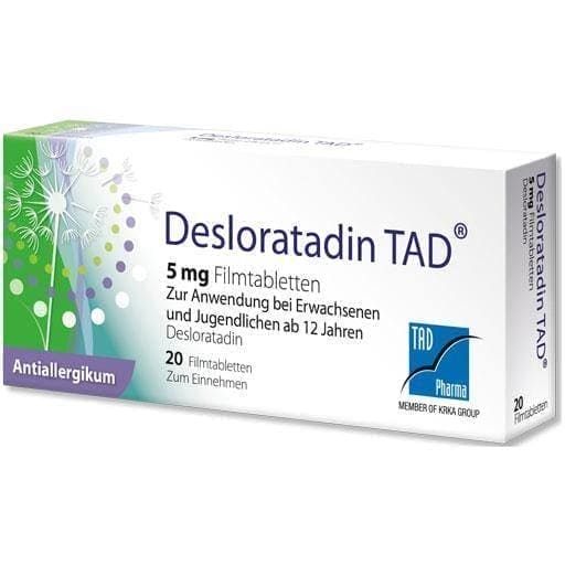 DESLORATADINE TAD 5 mg film coated tablets 20 pc UK