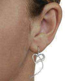 Journee Collection Sterling Silver Heart Spiral Earrings UK