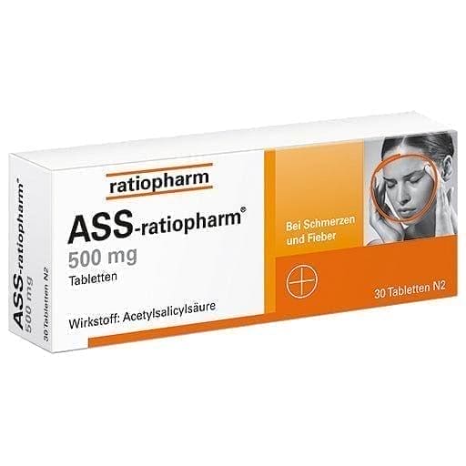 Ratiopharm ASS 500, acetylsalicylic acid, febrile illnesses UK