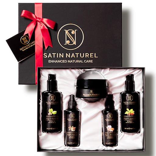 SATIN NATUREL Organic Natural Body Gift Set Premium UK