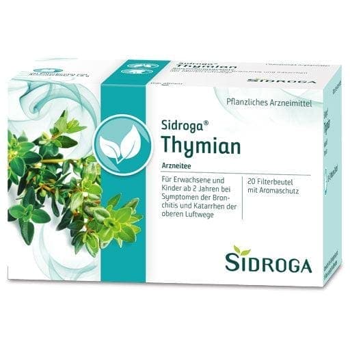Thyme tea bags, SIDROGA, thyme tea sore throat UK