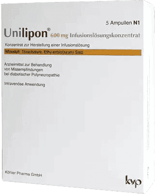 UNILIPON 600, Paraesthesia in diabetic polyneuropathy UK