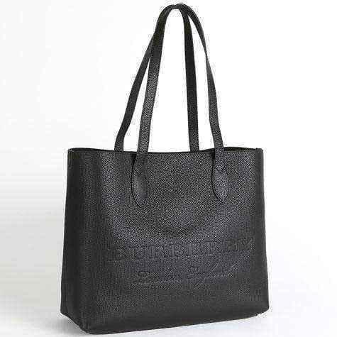 Burberry large embossed leather tote best sale