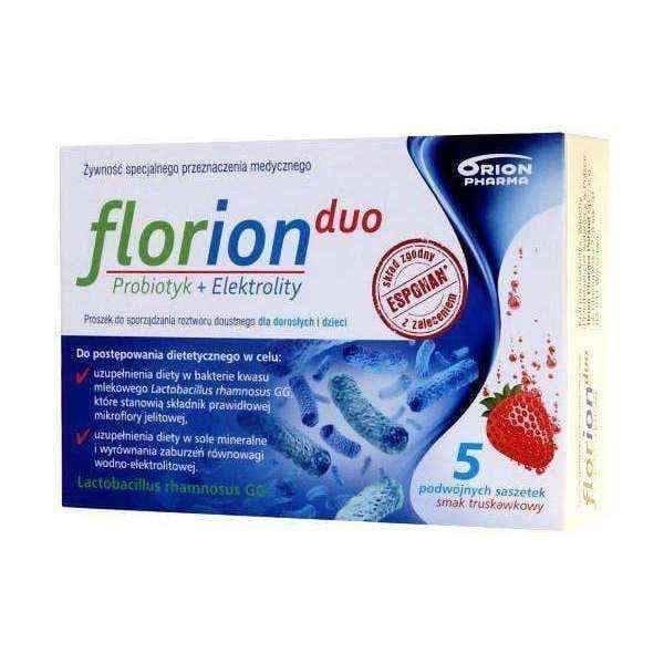 Florion Duo Probiotic + Electrolytes x 5 servings of 6.4g (10 sachets) UK