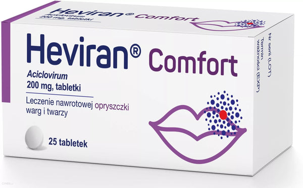 Heviran Comfort, antiviral medicine, aciclovir, common thistle (Herpes simplex) virus UK
