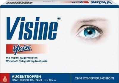 VISINE Yxin ED single dose pipettes 10X0.5 ml UK