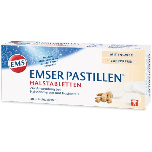 EMSER Pastilles throat lozenges with ginger sugar-free