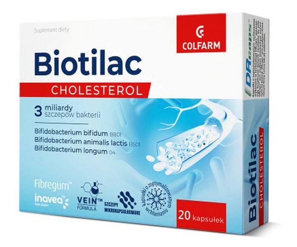 3 billion live bacterial cultures, Biotilac Cholesterol UK