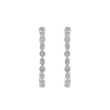 925 Sterling Silver 1/10 ct T.W. Hoop Earring (I-J, I2-I3) UK