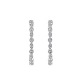 925 Sterling Silver 1/10 ct T.W. Hoop Earring (I-J, I2-I3) UK