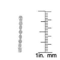 925 Sterling Silver 1/10 ct T.W. Hoop Earring (I-J, I2-I3) UK