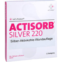 ACTISORB 220 Silver 10.5x10.5 cm sterile compresses