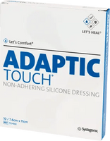 ADAPTIC Touch 7.6x11 cm non-stick.Sil.wound dressing UK