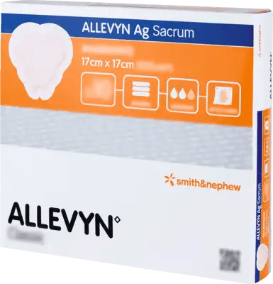 ALLEVYN Ag Sacrum 17x17 cm wound dressing UK