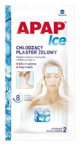 APAP ICE cooling patch for pain, migraines