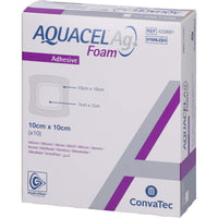 AQUACEL Ag Foam adhesive 10x10 cm bandage