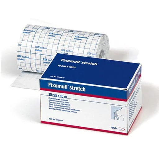 Adhesive bandage for securing wound dressings, FIXOMULL stretch 15 cm x 10 m