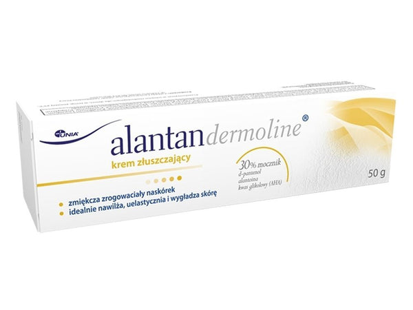 Alantan dermoline exfoliate cream, cracked, rough skin,  keratinous skin