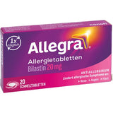 Allergies ALLEGRA Allergy Tablets 20 mg Melt Tablets 20 tablets