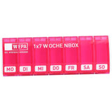 Anabox weekly pill organiser 1x7 pink