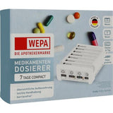 Anabox weekly pill organiser, Compact 7 days weekly dispenser white