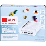 Anabox weekly pill organiser, Compact 7 days weekly dispenser white