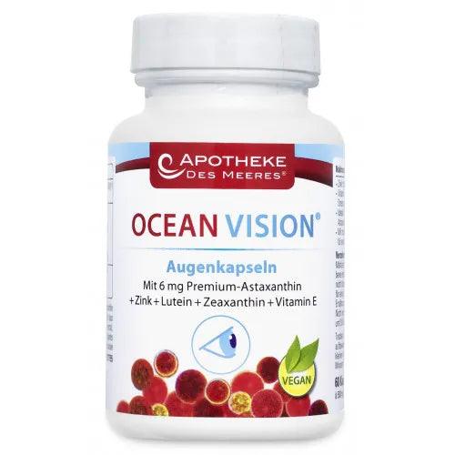 Astaxanthin, zeaxanthin, lutein, zinc, vitamin E, lecithin, OCEAN VISION UK
