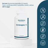 BARLEY GRASS + VITAMIN C buffered vegan capsules 120 count