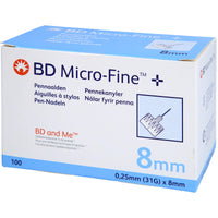 BD MICRO-FINE+ 8 pen needles 0.25x8 mm