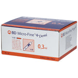 Insulin syringes, BD MICRO-FINE+ insulin syringe 0.3 ml U100 0.3x8 mm