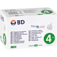 BD THIN Wall Pen Needles 0.23 32 Gx4 mm