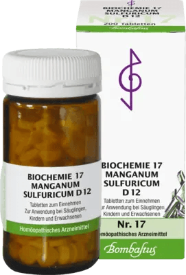 BIOCHEMISTRY 17 Manganum sulfuricum D 12 tablets UK