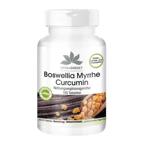 BOSWELLIA MYRRHE Curcumin Vitamin D3 tablets