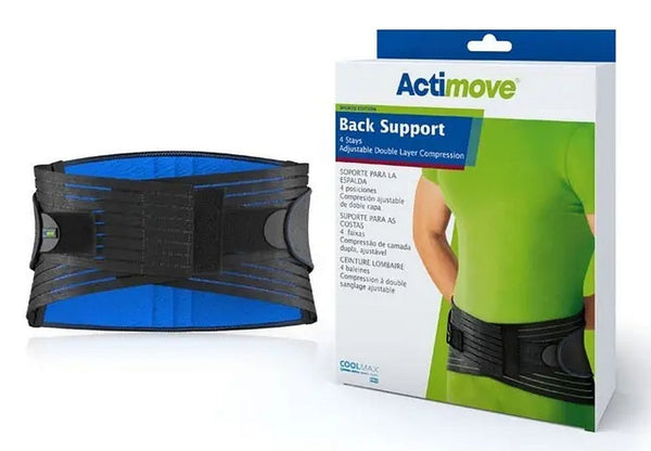 Back Support 4 Stays Lumbar-sacral brace size L black