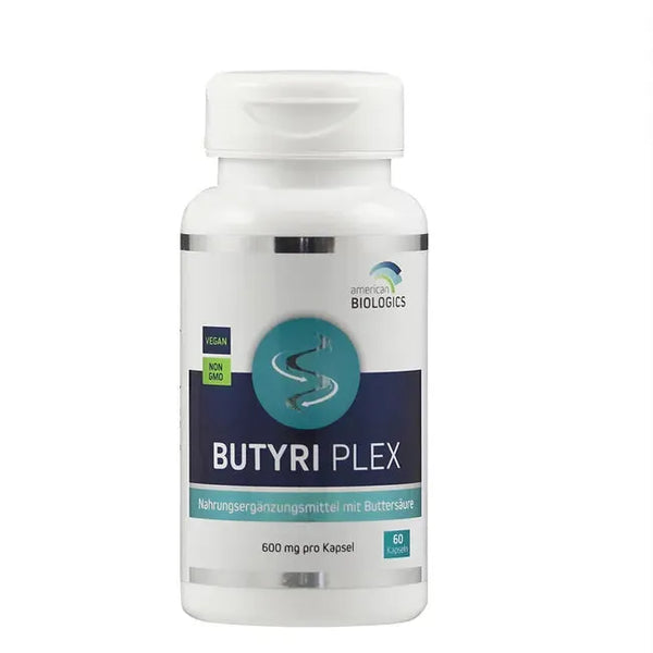 Butyric acid (butyrate), short-chain fatty acids, sodium butyrate, BUTYRI Plex capsules