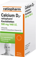 CALCIUM Vitamin D3-ratiopharm chewable tablets UK