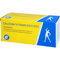 CALCIUM, VITAMIN D3 Evers, 100 pieces, chewable tablets UK