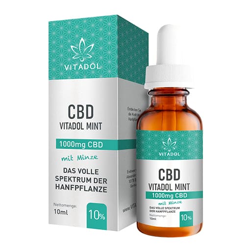 CBD 10% organic hemp extract oil Vitadol mint