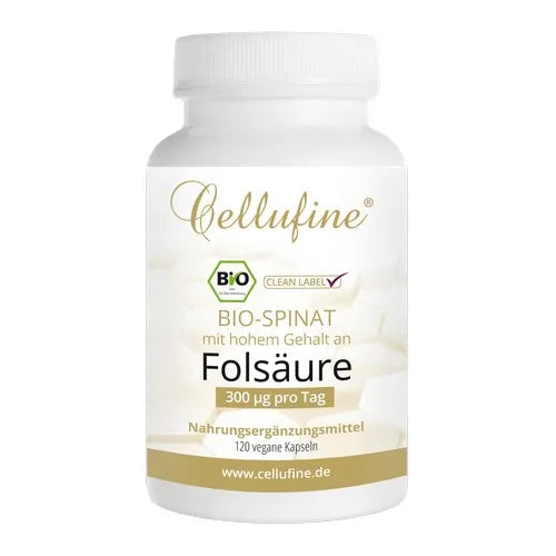 CELLUFINE Organic Spinach with high folic acid content