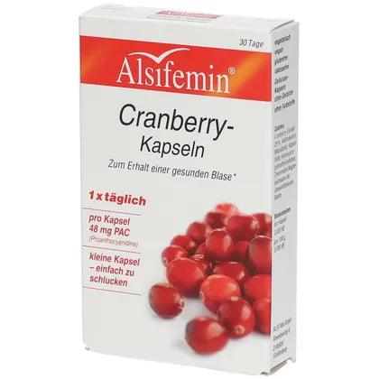 CRANBERRY, cranberries 48mg PAC Alsifemin Capsules UK