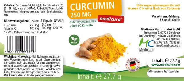 CURCUMIN 250 mg capsules