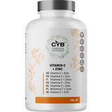 CYB Vitamin C and Zinc High Dose Vegan Tablets 180 Tablets
