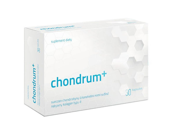 Chondroitin sulfate, vitamin C (L-ascorbic acid), native type II collagen, Chondrum+