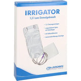 Complete 1.5 l irrigator for single use, with base