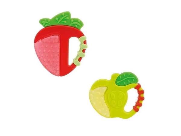 Cools and soothes gums irritated by teething, Chicco Rattle fruits