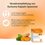 Curcumin and Vitamin C, Liposomal turmeric capsules