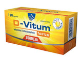 D-Vitum FORTE 2000 IU vitamin D for adults x 120 capsules vitamin d deficiency